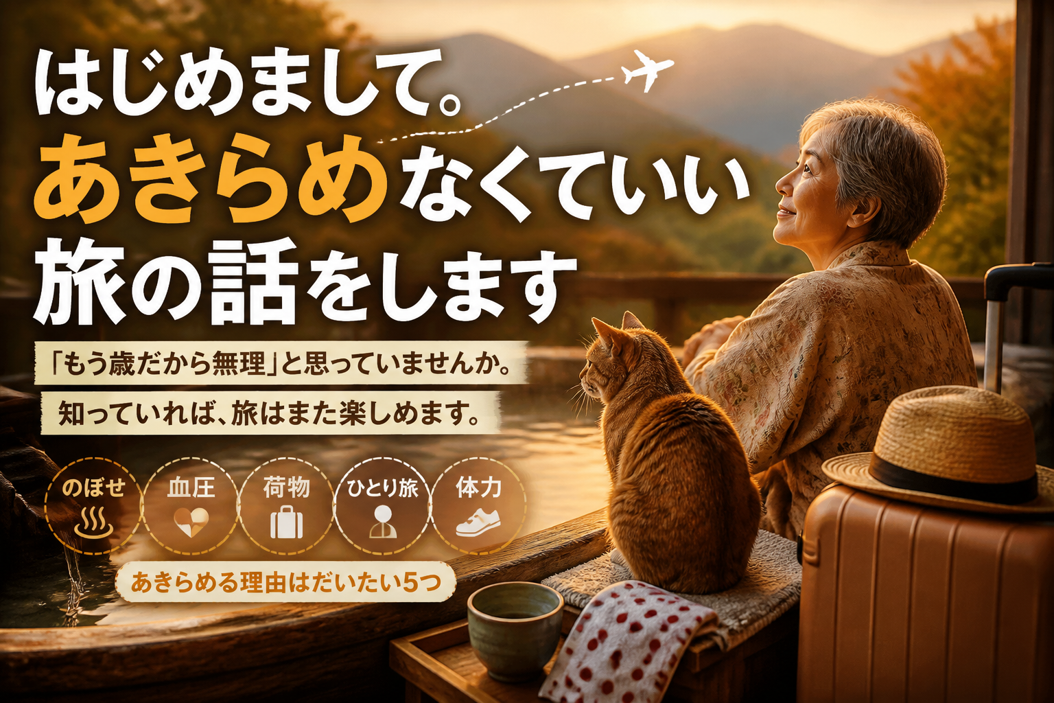 はじめまして。あきらめなくていい旅の話をします